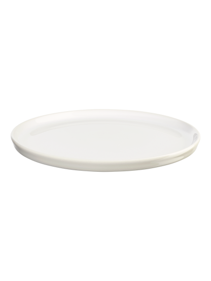 RE:GLAZE - assiette plate, tacheté de blanc
