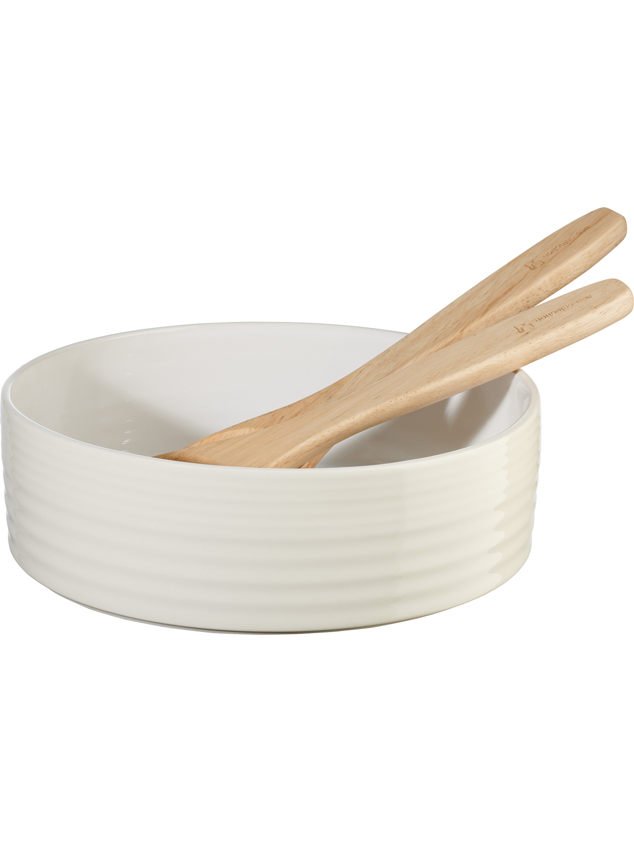 RE:GLAZE - Salad bowl, spotted white