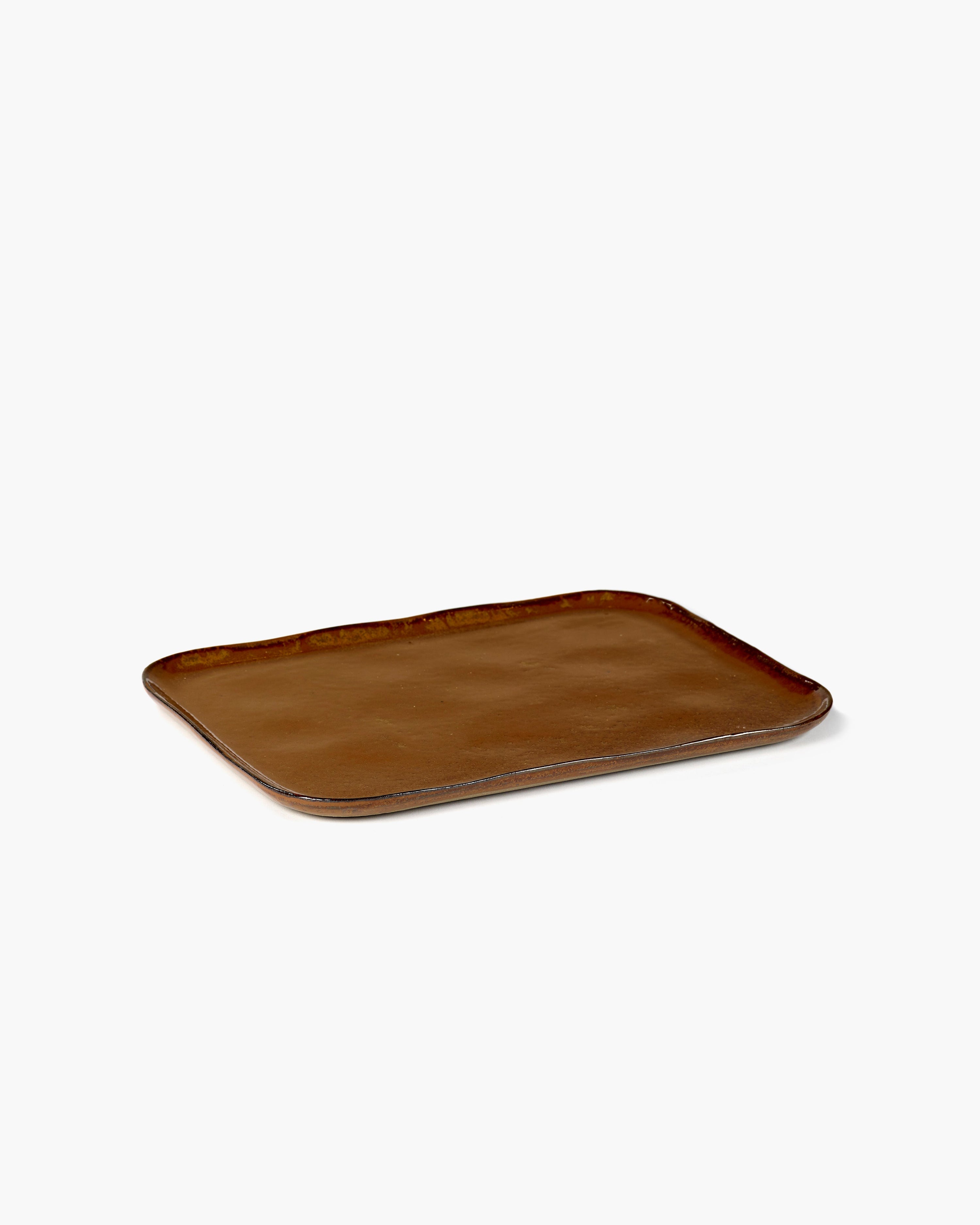 LA NOUVELLE TABLE - Rectangular plate n°1 (XL) brown