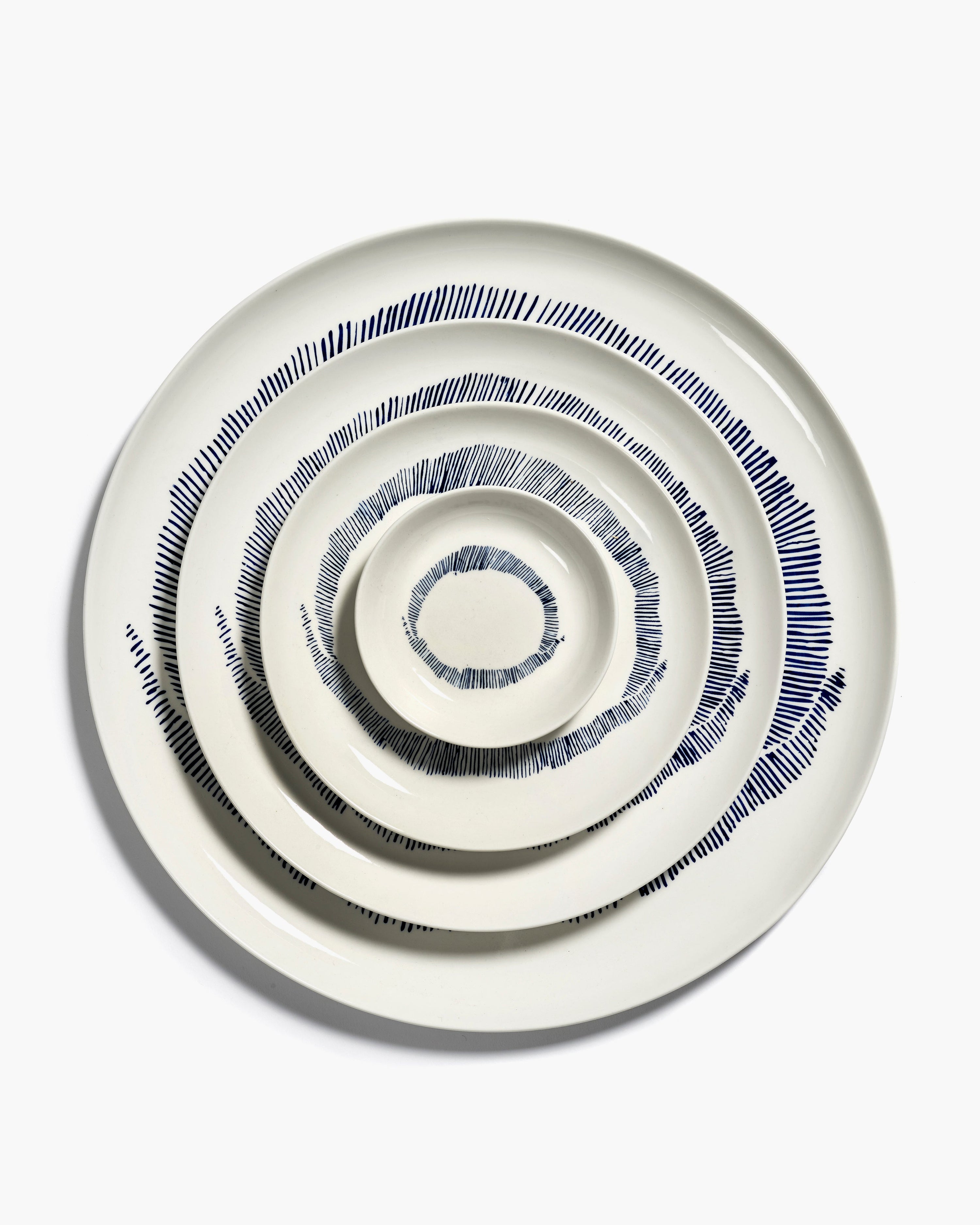 Feast - bowl (S) white - blue stripes