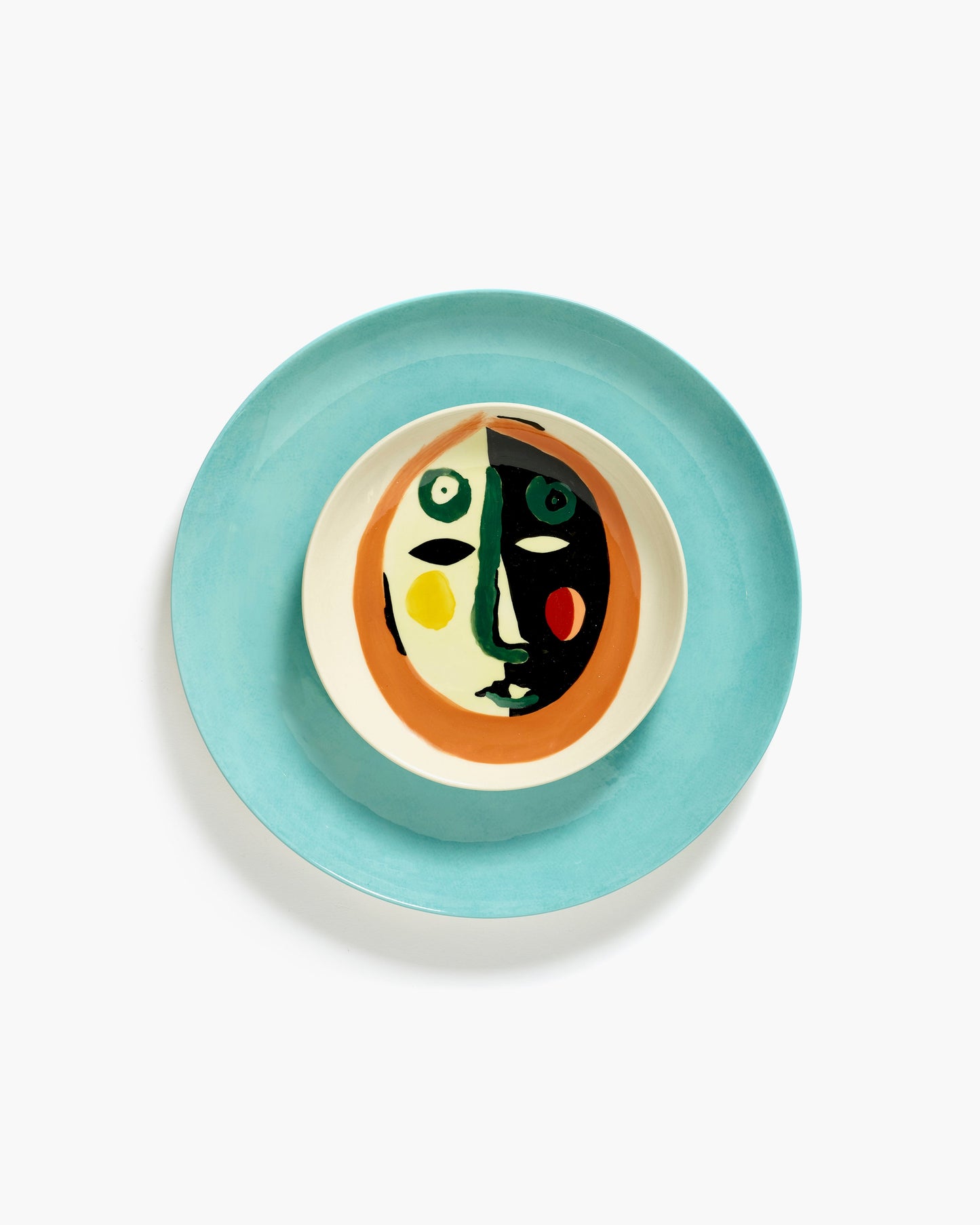 FEAST - Dessert plate with motif: face 1