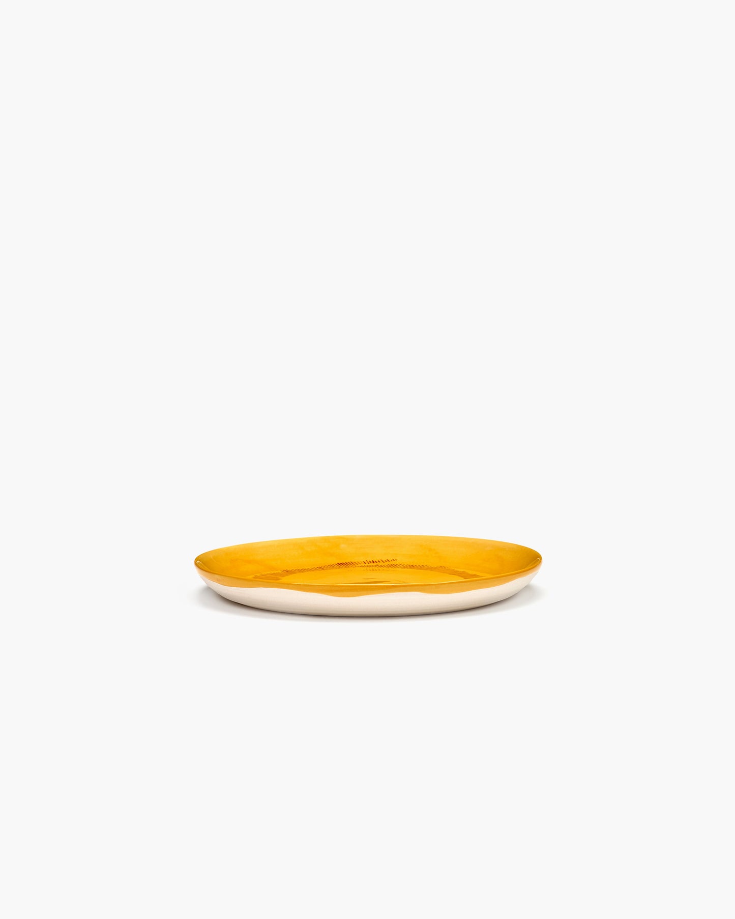 FEAST - breakfast plate yellow - red stripes