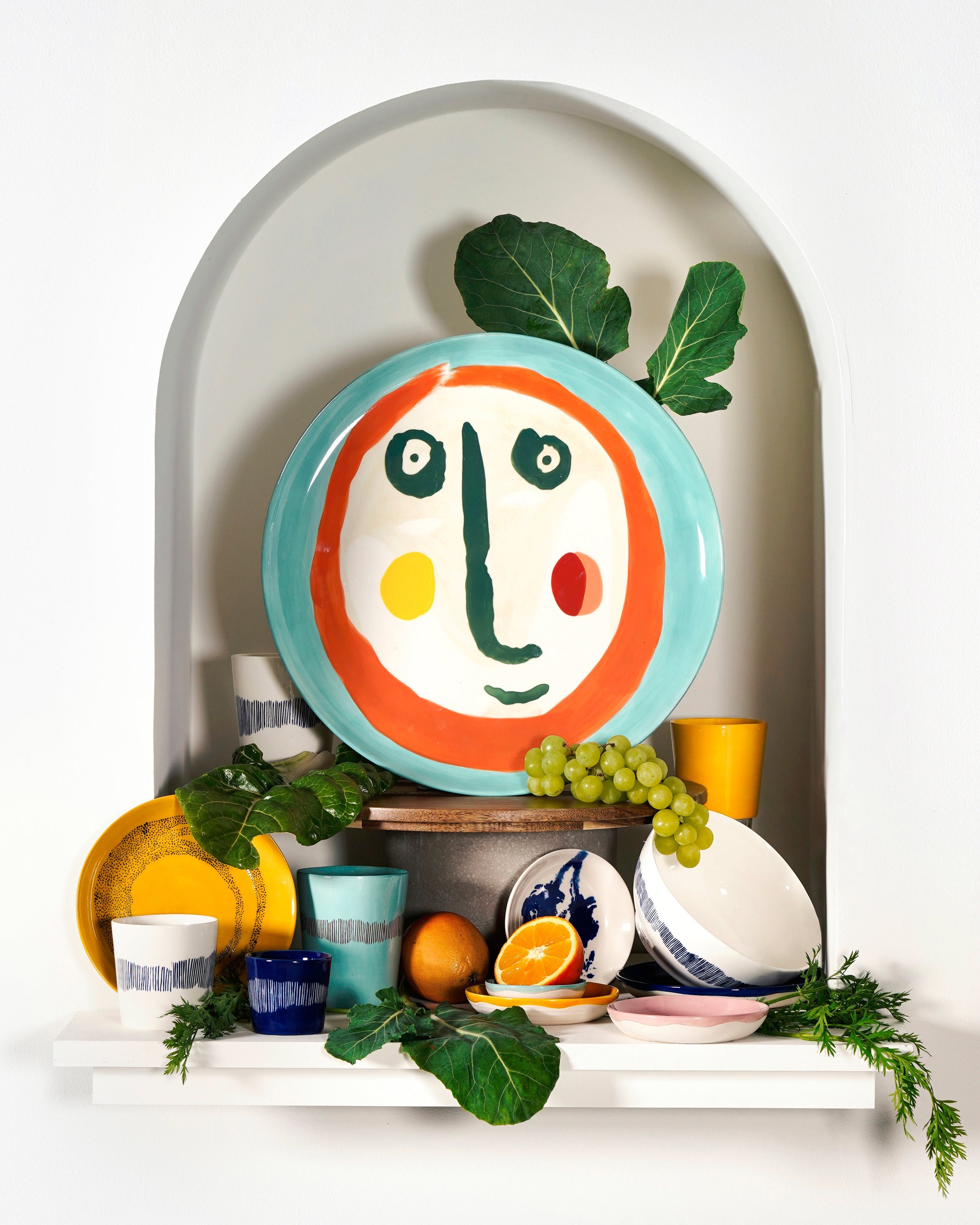 FEAST - Serving plate motif: face 2