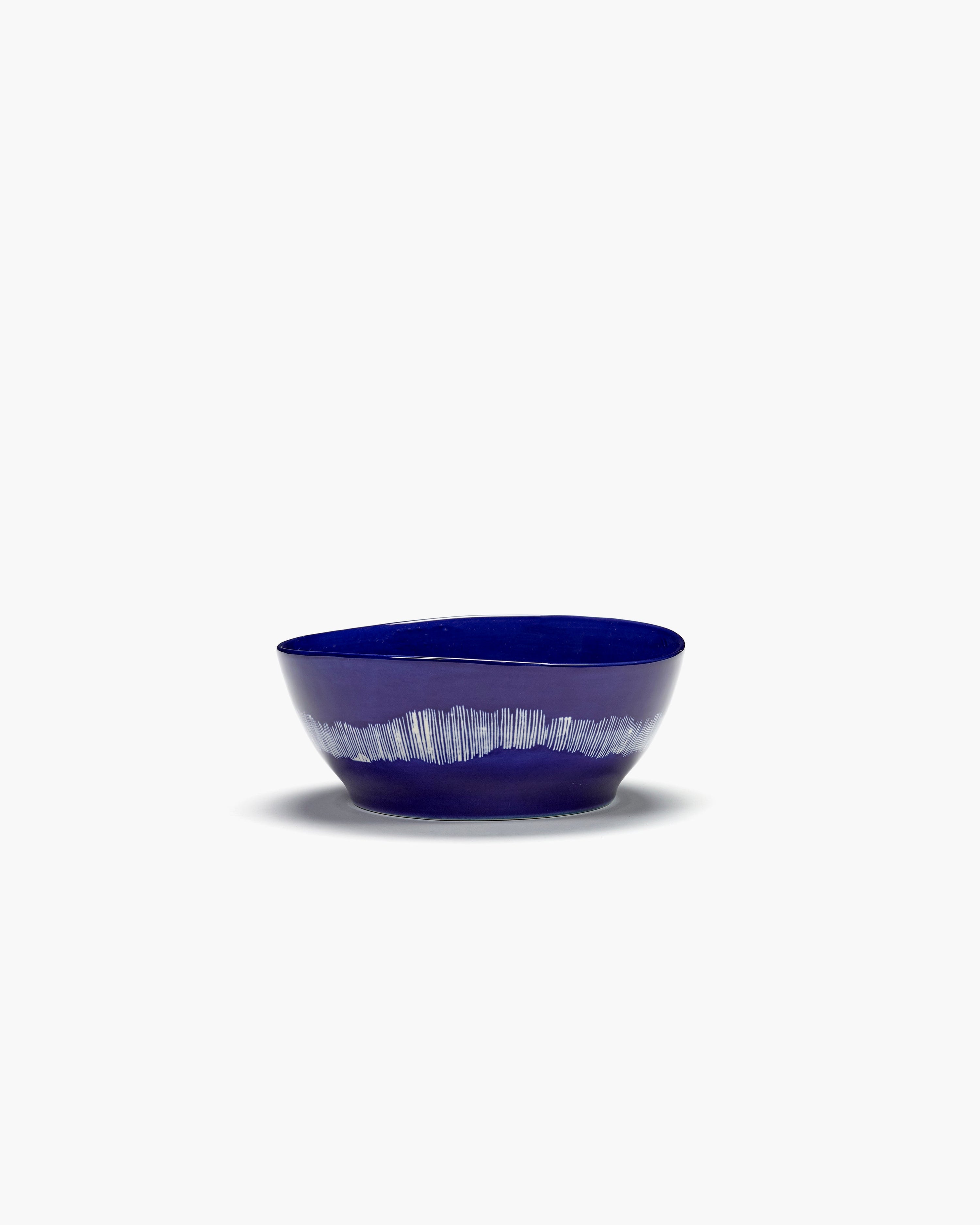 FEAST - Bowl (L) dark blue - white stripes