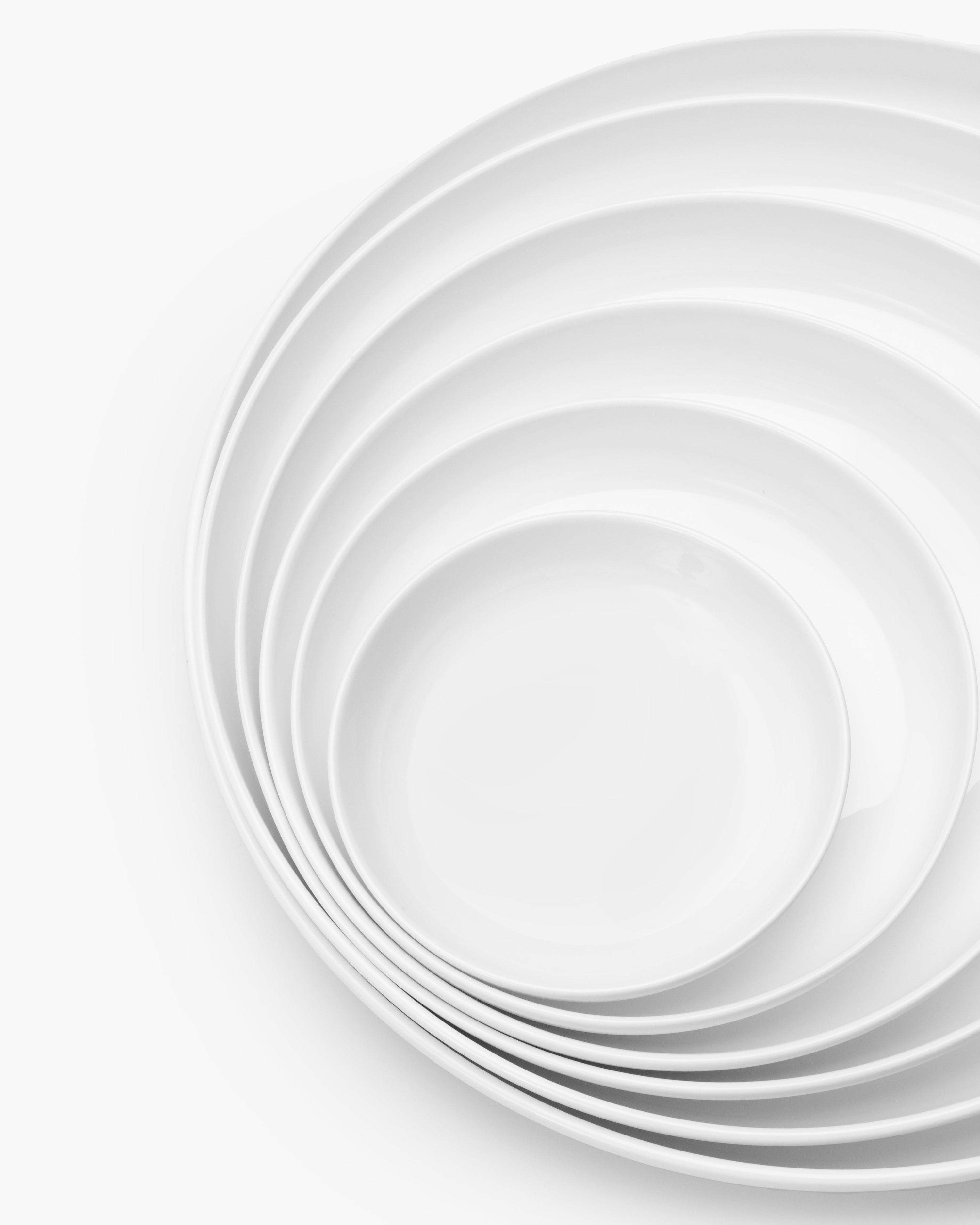 BASE - Bread plate with high rim white