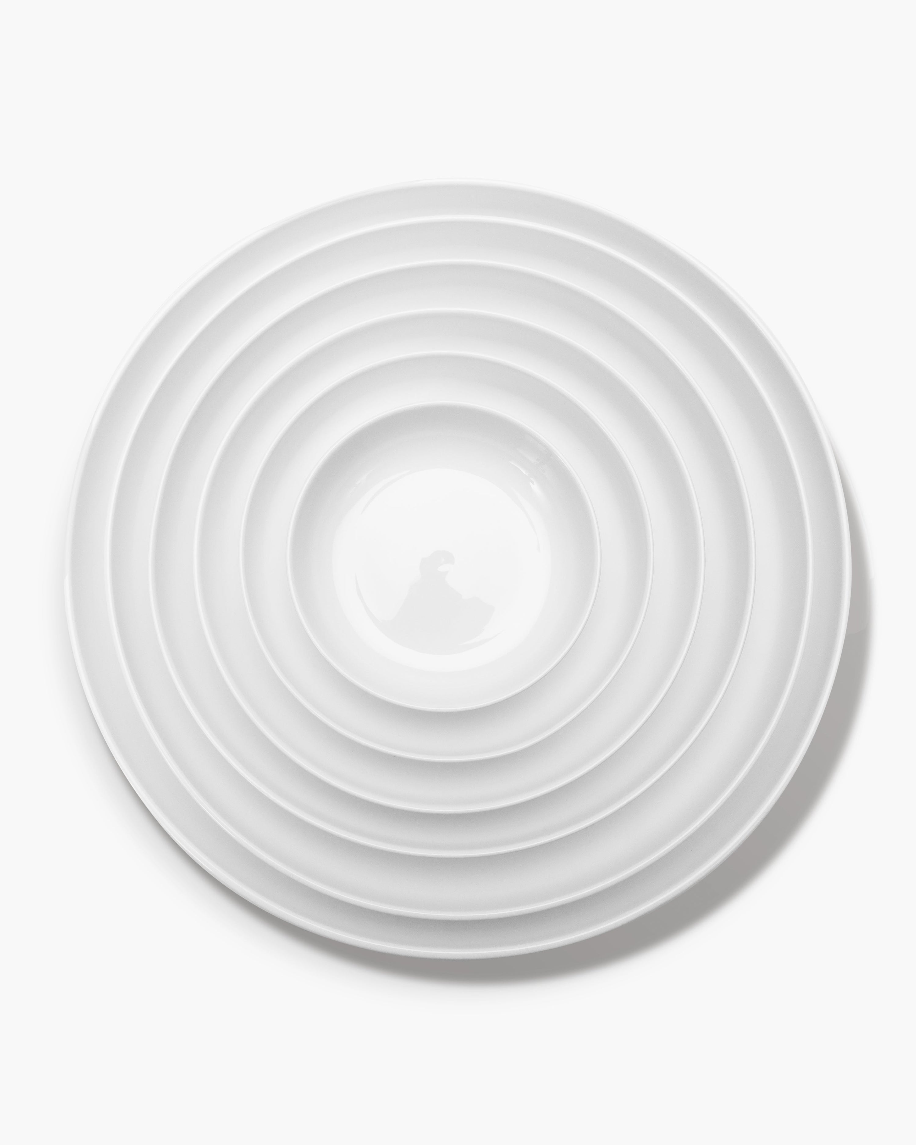 BASE - Bread plate with high rim white