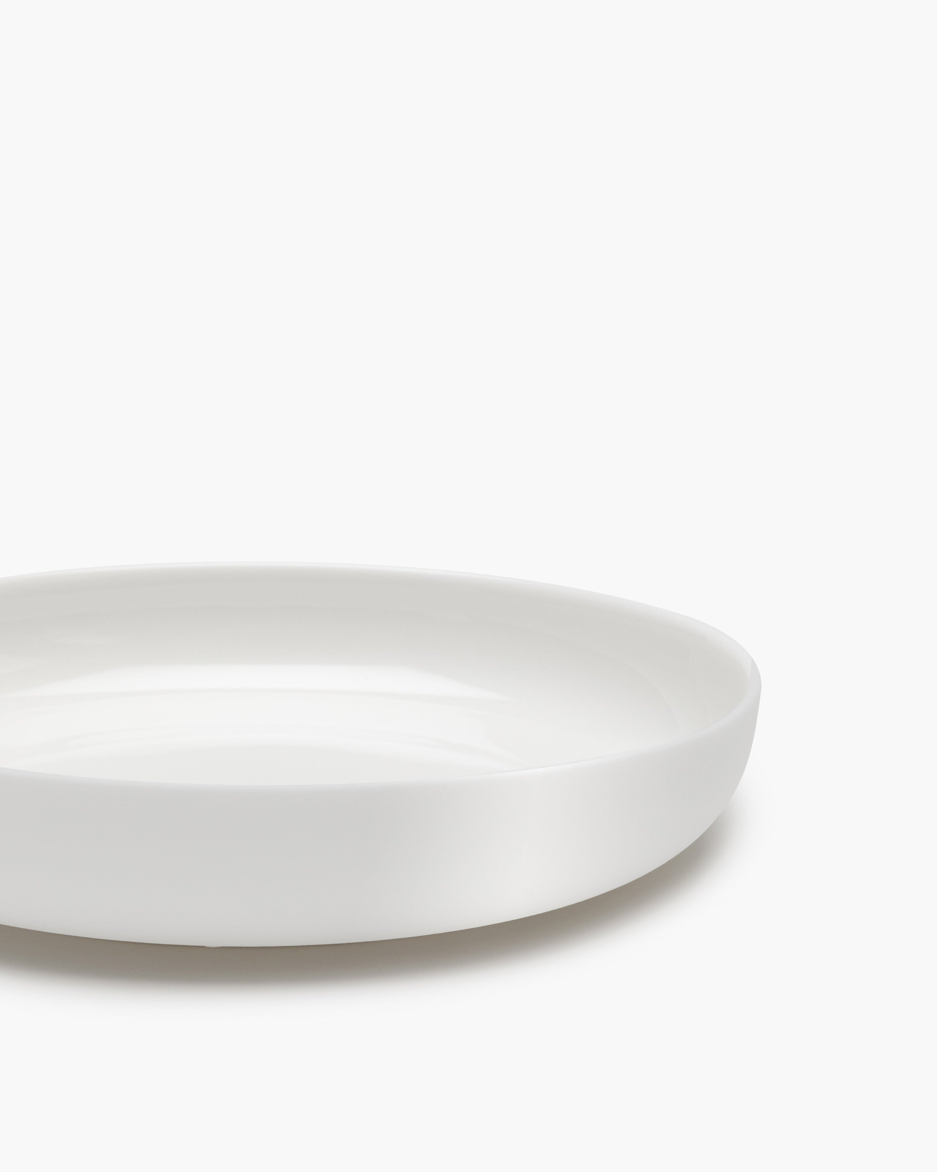 BASE - dessert plate with high rim white