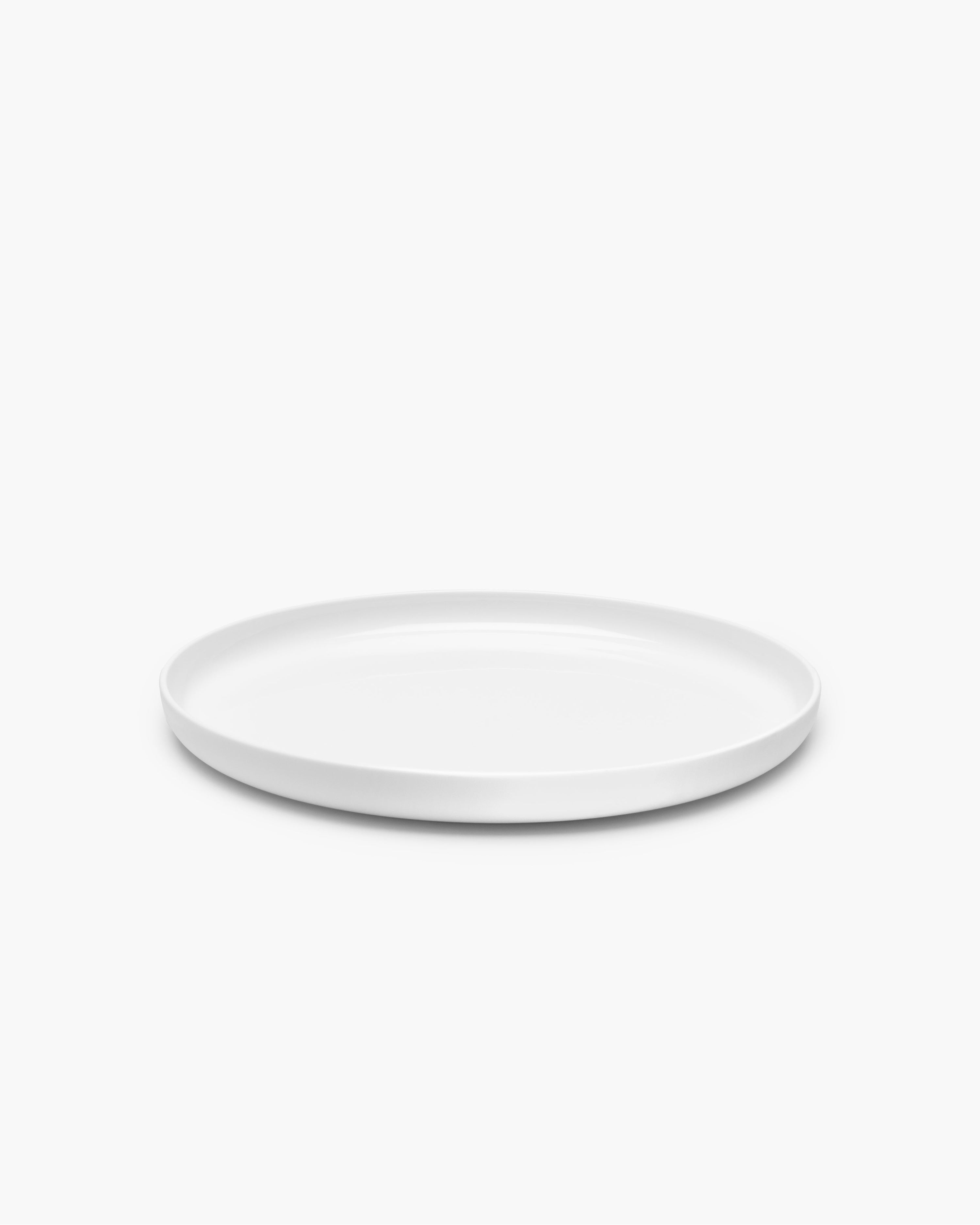 BASE - Serving plate with high rim, white 