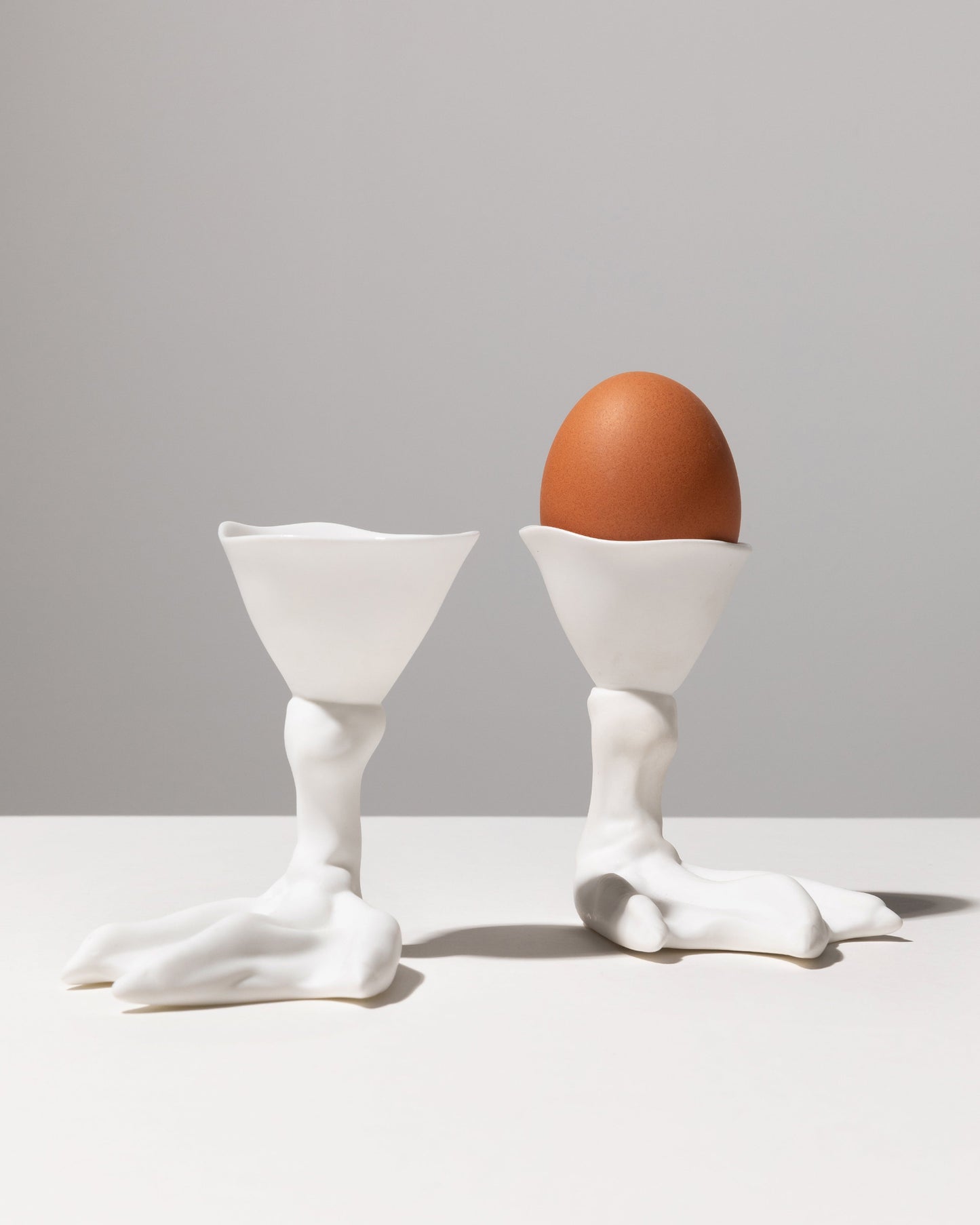 Egg cup Peking duck foot white Perfect Imperfection