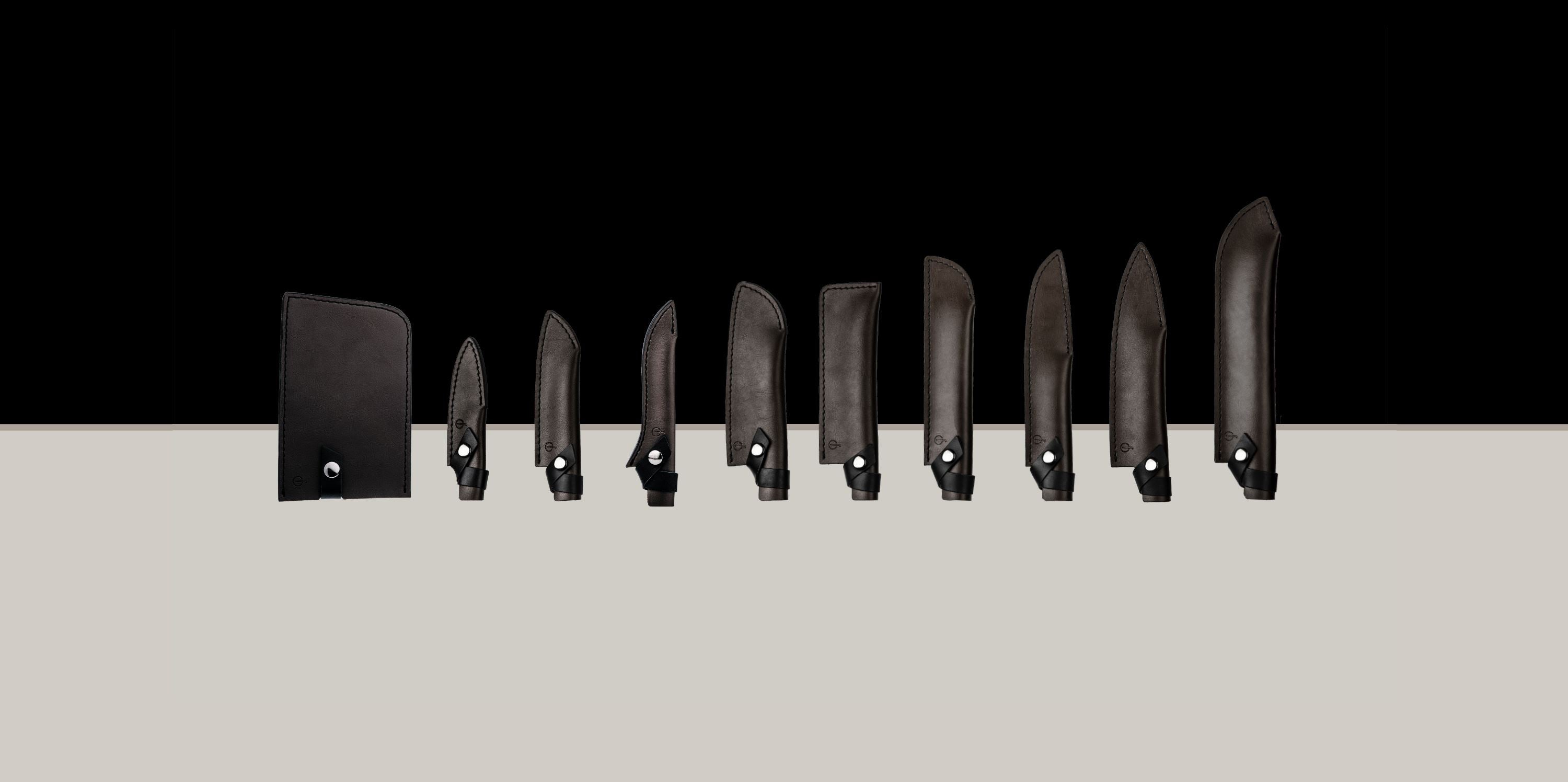 SDV FORGED BBQ METZGERMESSER + MESSERSCHEIDE AUS LEDER