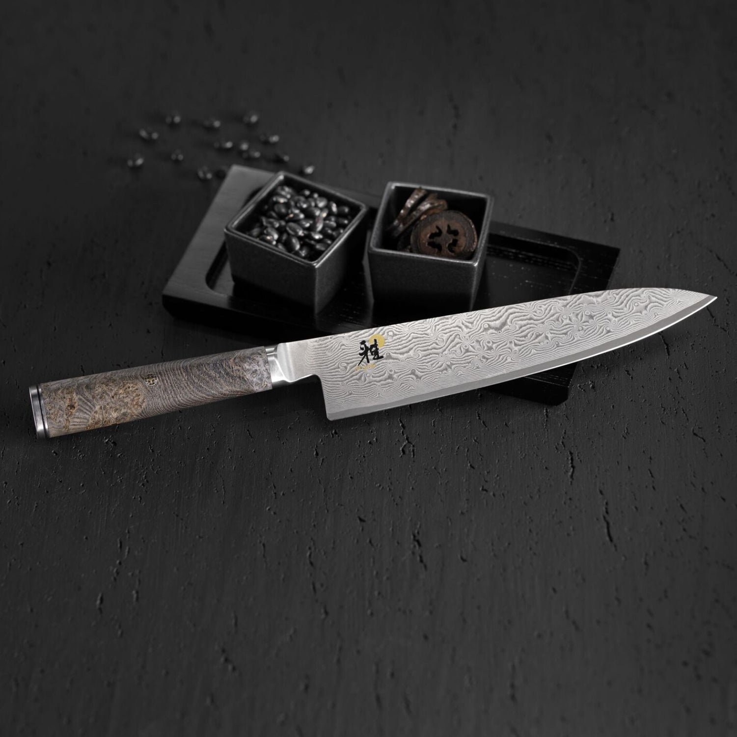 MIYABI BLACK 5000MCD67 - Gyutoh 20 cm, Schwarz-Ahorn