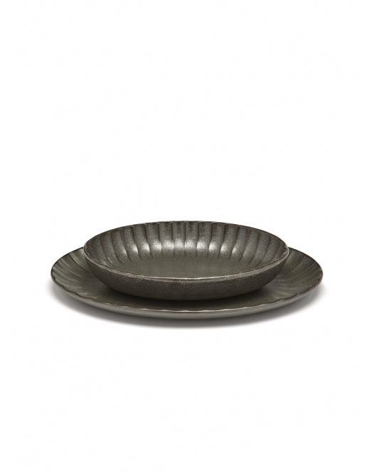 INKU - serving bowl oval green